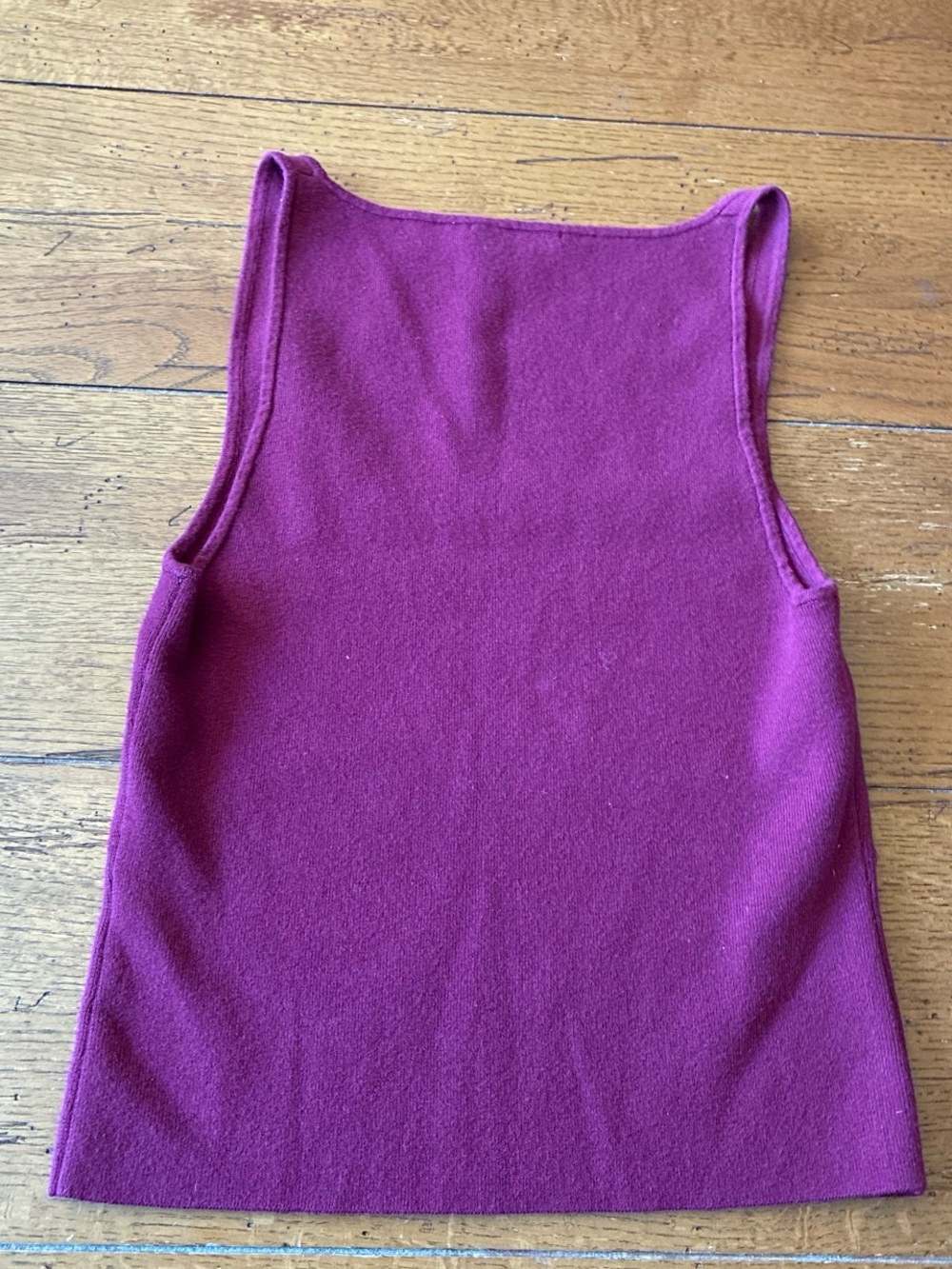 PAIGE Raspberry Knit Square-Neck Tank Top - Picture 3 of 5